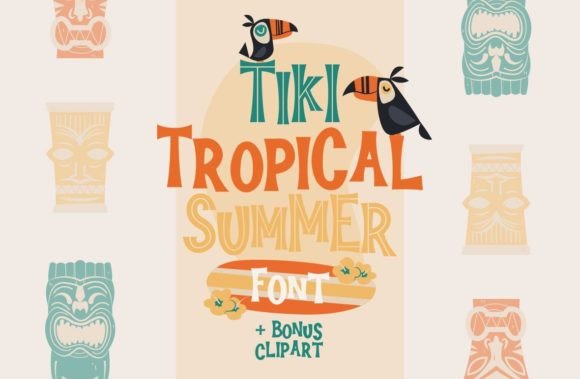 Tiki Tropical Summer Font Duo